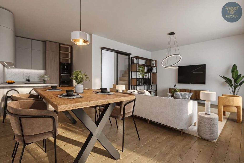 Visualisierung Wohn- Essbereich