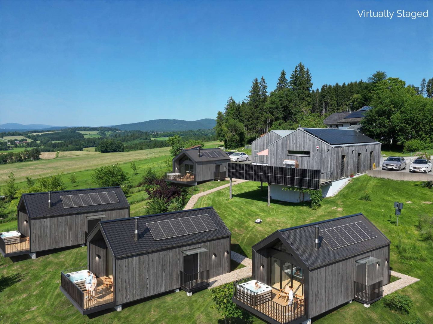 Read more about the article Chalet-Resort mit Gipfelpanorama – Natur, Luxus & Rendite