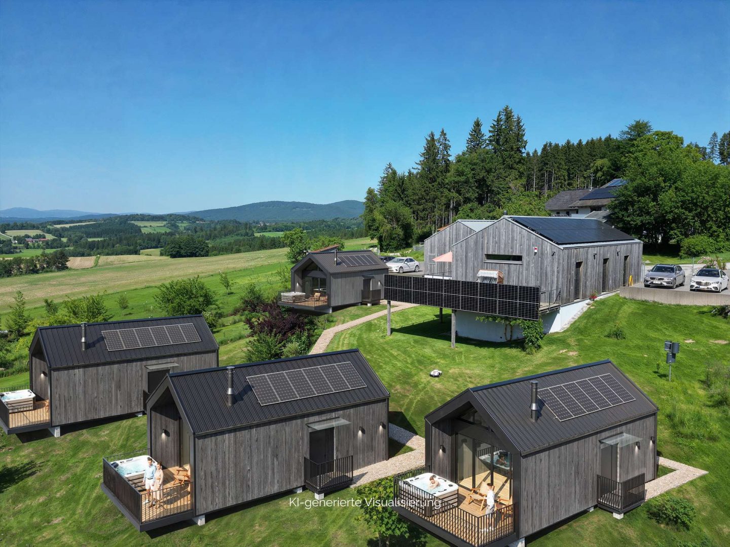 Read more about the article Chalet-Resort mit Gipfelpanorama – Natur, Luxus & Rendite